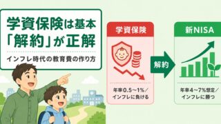 学資保険は基本『解約』が正解|共働きパパがインフレ時代に選ぶ教育費の作り方