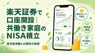 楽天証券の口座開設方法｜楽天経済圏の共働き家庭におすすめの理由と手順を解説