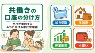共働きの口座の分け方と自動化の設定手順｜我が家は1つに集約