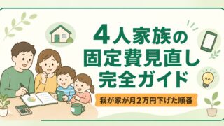 4人家族の固定費見直し完全ガイド｜我が家が月2万円下げた順番