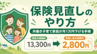 保険見直しのやり方｜共働き子育て家庭が固定費を月1万円下げる5ステップ