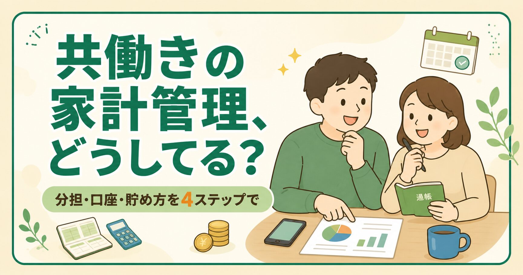 共働き夫婦の家計管理 完全ガイド｜分担・口座・貯め方を4ステップで