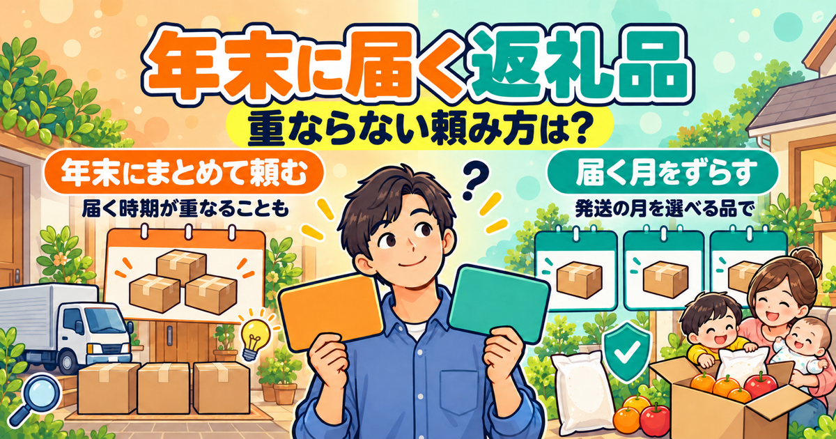 ふるさと納税 年末に届く返礼品が重なる？発送時期の見方と受け取り
