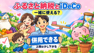 ふるさと納税とiDeCoの併用｜上限はいくら下がる？掛金別の早見表
