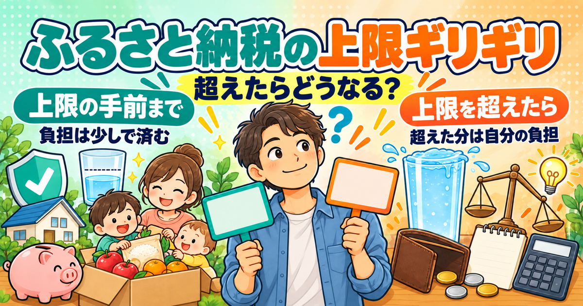 ふるさと納税は上限ギリギリまでやるべき？上限の手前までと上限を超えた場合の違い