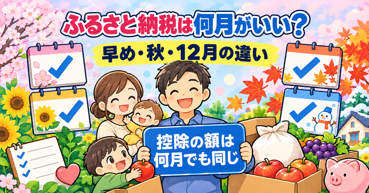 ふるさと納税は何月がいい？早め・秋・12月の違いと決め方
